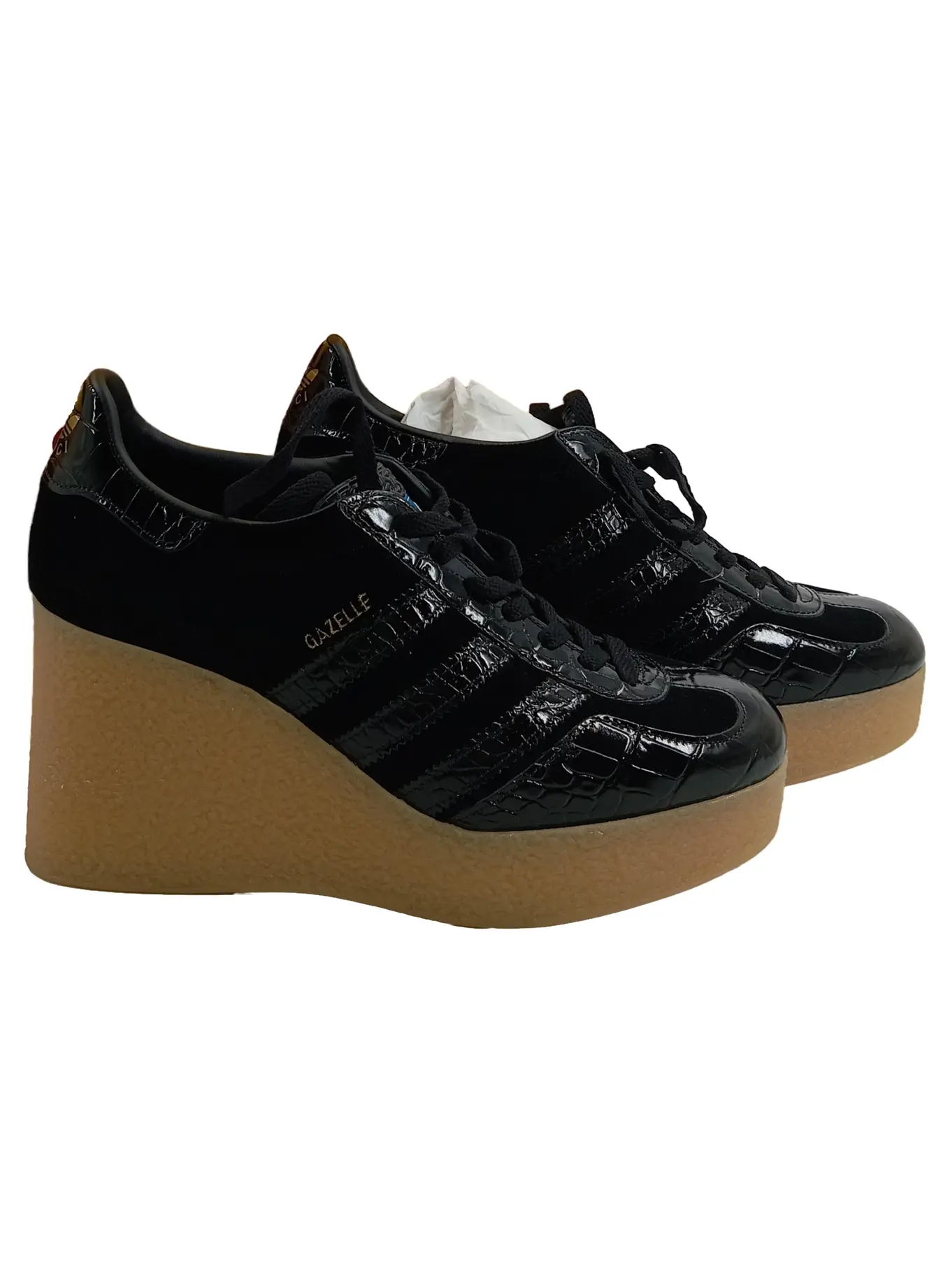 GUCCI ADIDAS Damen Keilabsatz Sneaker Größe 40 Schwarz Modisch