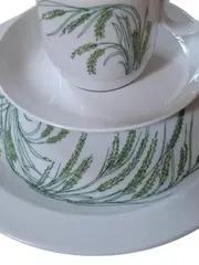 Vorschaubild 3 von Kaffeeservice 3-teilig Ährenmuster Porzellan Weiß Klassisch