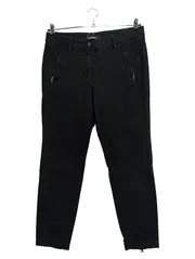 Vorschaubild 1 von Damen Stoffhose Schwarz Gr. 40 Stretch Reißverschluss Details