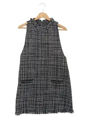 Vorschaubild 1 von Damen Strickkleid S Mehrfarbig Tweed-Optik Ärmellos Modisch