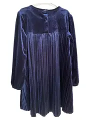 Vorschaubild 2 von Blusenkleid Mädchen Gr. 104 Blau Elegant Festlich Strukturmuster