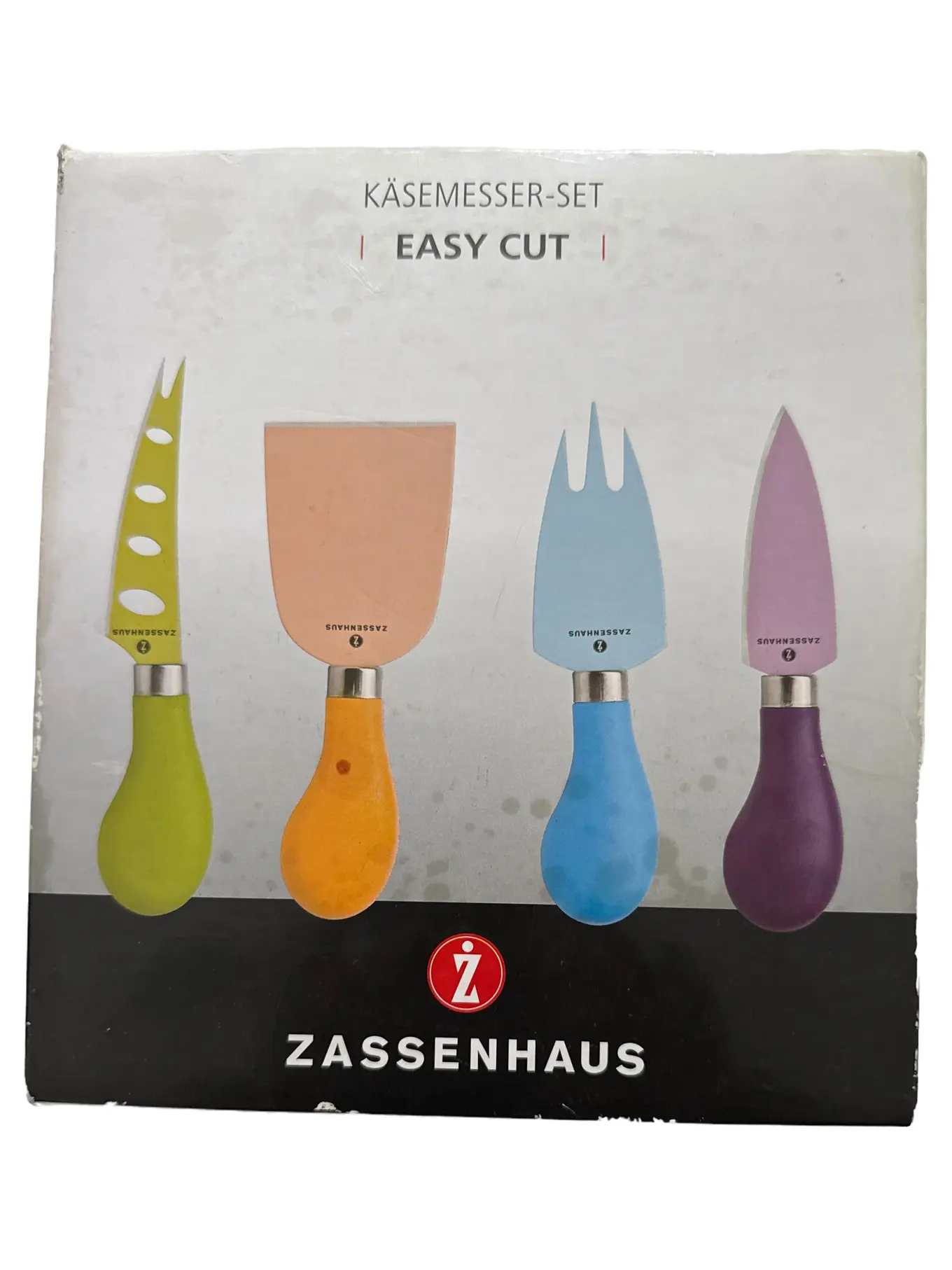 ZASSENHAUS Käsemesser-Set Easy Cut Mehrfarbig Edelstahl 4-teilig Modern Besteck
