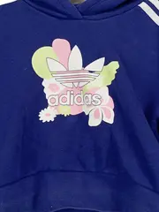 Vorschaubild 3 von Kinder Hoodie Pullover Gr. 146 Blau Sportlich Blumenmuster Kapuze