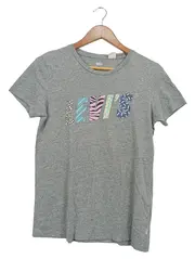 Vorschaubild 1 von Damen T-Shirt Grau XS Casual Logo-Print Kurzarm