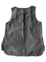 Vorschaubild 5 von Damen Top Bluse ärmellos Gr. 38 M Blau gepunktet Viskose