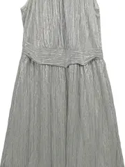 Vorschaubild 2 von Damen festliches Kleid Gr. 40/L Silber Elegant Strukturmuster