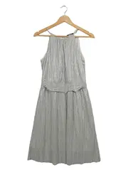 Vorschaubild 1 von Damen festliches Kleid Gr. 40/L Silber Elegant Strukturmuster