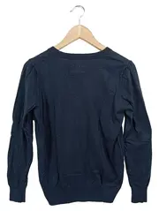 Vorschaubild 2 von Pullover Damen Gr. 38/M Blau Casual V-Ausschnitt Basic