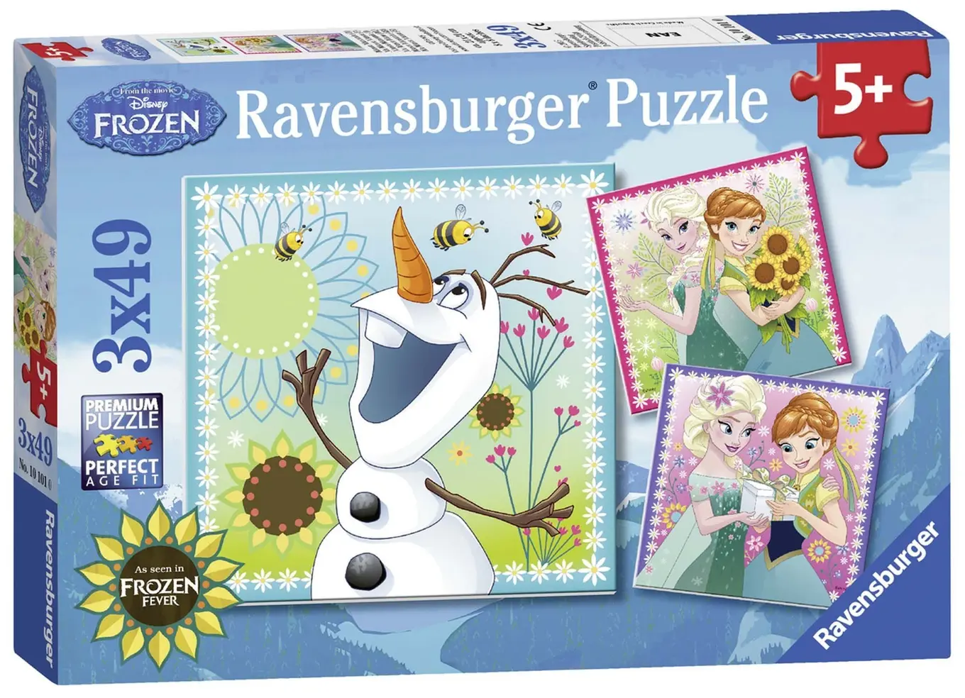 RAVENSBURGER Disney Frozen Anna Elsa Puzzle Set 3x49 Teile Kinder ab 5 J.