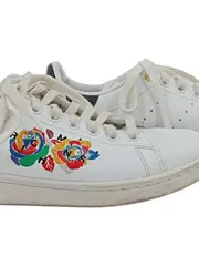 Vorschaubild 2 von Stan Smith Sneaker Damen Gr. 40 Weiß Blumen Stickerei Low