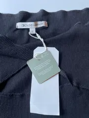 Vorschaubild 4 von Damen Langarmshirt Cut-Out Rippstrick Schwarz Gr. 36/S Modern