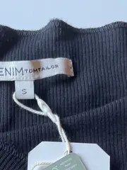 Vorschaubild 5 von Damen Langarmshirt Cut-Out Rippstrick Schwarz Gr. 36/S Modern