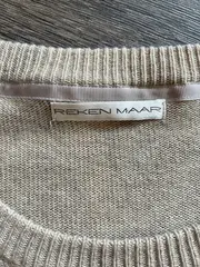 Vorschaubild 5 von Pullover Damen Beige Gr. 38/M Langarm Viskose Nieten Casual