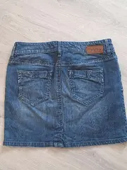 Vorschaubild 2 von de.corp Jeansrock Damen Gr. 31 Blau Minirock Denim Casual