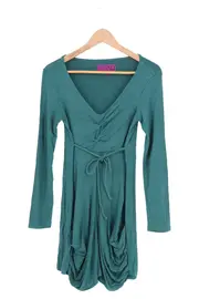 Vorschaubild 1 von VSCT Damen Freizeitkleid Gr. 36/S Grün Casual Viskose Strass Langarm