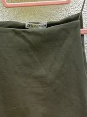 Vorschaubild 6 von Damen Basic Top ärmellos Uni Grün Gr. 38/M Baumwolle
