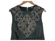 Vorschaubild 2 von Damen Top elegant Gr. 42/XL schwarz mit Verzierungen