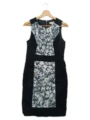 Vorschaubild 1 von Etuikleid Damen 36/S Schwarz Blumenmuster Elegant