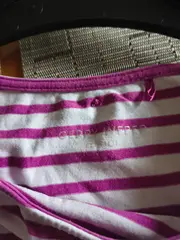 Vorschaubild 2 von Damen T-Shirt Gr. 42 Rosa Weiß Gestreift Maritim Modal