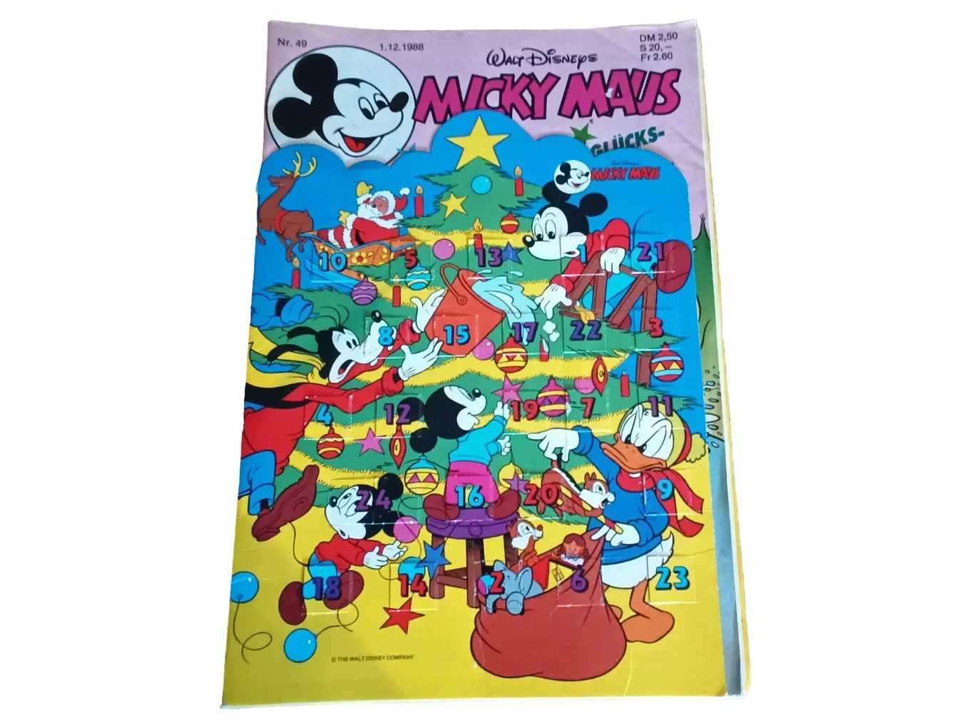 DISNEY Walt Micky Maus Clicks Adventskalender Weihnachtlich Mehrfarbig Kinder
