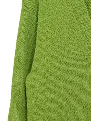 Vorschaubild 3 von Damen Strickjacke Gr. 40 Grün Casual Langarm Cardigan