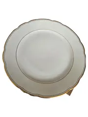Vorschaubild 1 von Kuchenteller Porzellan Weiß Goldrand Elegant 24cm Teller