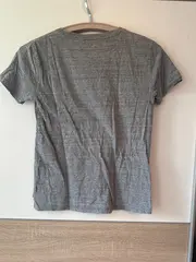 Vorschaubild 2 von Damen T-Shirt Gr. XS/34 Grau Logo-Print Baumwolle Casual