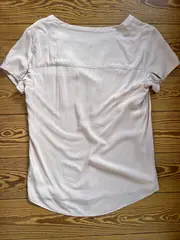 Vorschaubild 4 von Damen Bluse Kurzarm Uni Beige Gr. 36/S Viskose Freizeit