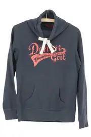 Vorschaubild 1 von Kapuzenpullover Damen Gr. 36/S Blau Casual Hoodie Schriftzug