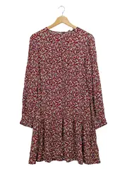 Vorschaubild 1 von Freizeitkleid Blumenmuster Midikleid Damen Gr. 36 S Mehrfarbig