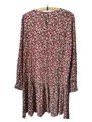 Vorschaubild 2 von Freizeitkleid Blumenmuster Midikleid Damen Gr. 36 S Mehrfarbig