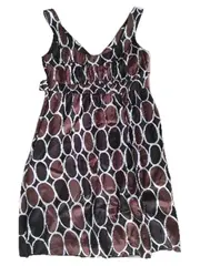 Vorschaubild 2 von Freizeitkleid Damen Gr. 40 L Seide Baumwolle Mehrfarbig Abstrakt Schleife