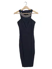 Vorschaubild 1 von Woman Abendkleid Schwarz Gr. 34/XS elegant mit Strasskragen