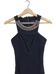 Vorschaubild 3 von Woman Abendkleid Schwarz Gr. 34/XS elegant mit Strasskragen