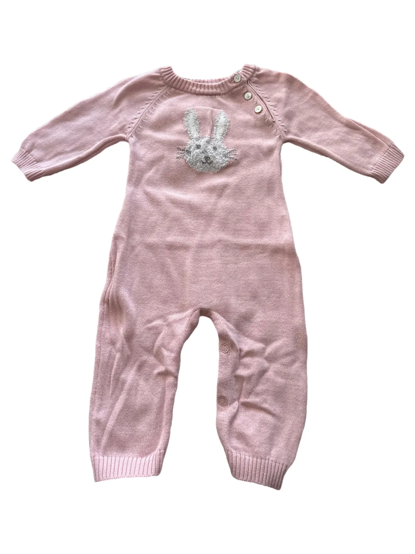 ELEGANT BABY Baby Body Hase Rosa Gr. 56 Baumwolle
