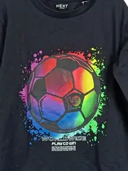 Vorschaubild 2 von Kinder Langarmshirt Fußball Design Gr. 146 Schwarz Sportlich