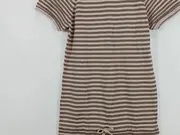 Vorschaubild 2 von Mädchen Kleid gestreift Gr. 150/152 braun beige Glitzer