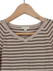 Vorschaubild 3 von Mädchen Kleid gestreift Gr. 150/152 braun beige Glitzer