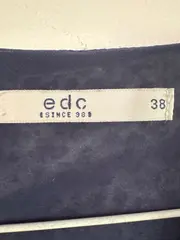 Vorschaubild 3 von EDC Damen Freizeitkleid Gr. 38 Blau Gemustert Casual Viskose Sommerkleid