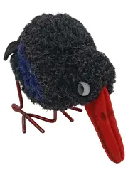 Vorschaubild 2 von 1508,4G Vogel Dekofigur Filz Klassisch Schwarz 6cm