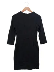 Vorschaubild 2 von Businesskleid Damen Gr. 34/XS Schwarz Klassisch Elegant Etuikleid