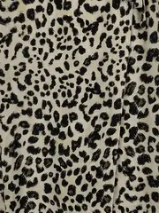 Vorschaubild 2 von Damen Wickelrock Gr. 40 L Beige Leopardenmuster Maxi