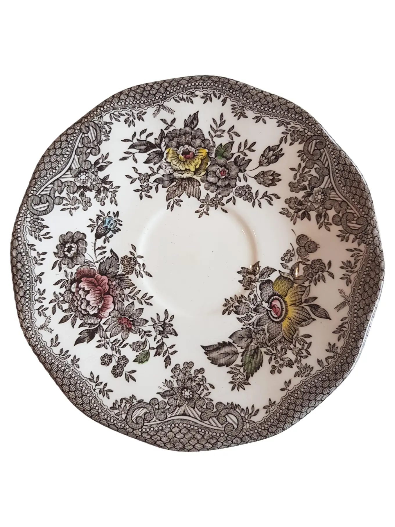 ENOCH WEDGWOOD Unterteller Oriental Pheasants Vintage Mehrfarbig 20cm Porzellan