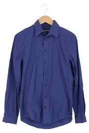 Vorschaubild 1 von Business Hemd Herren Gr. 38/S Blau Langarm Baumwolle Elegant
