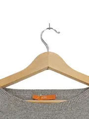 Vorschaubild 3 von Damen Pullover Grau Schriftzug Pailletten L Freizeit