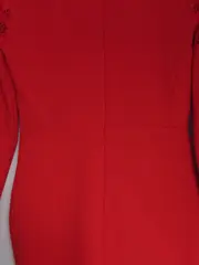 Vorschaubild 5 von Cocktailkleid Damen Gr. 34/XS Rot Spitze Langarm Elegant