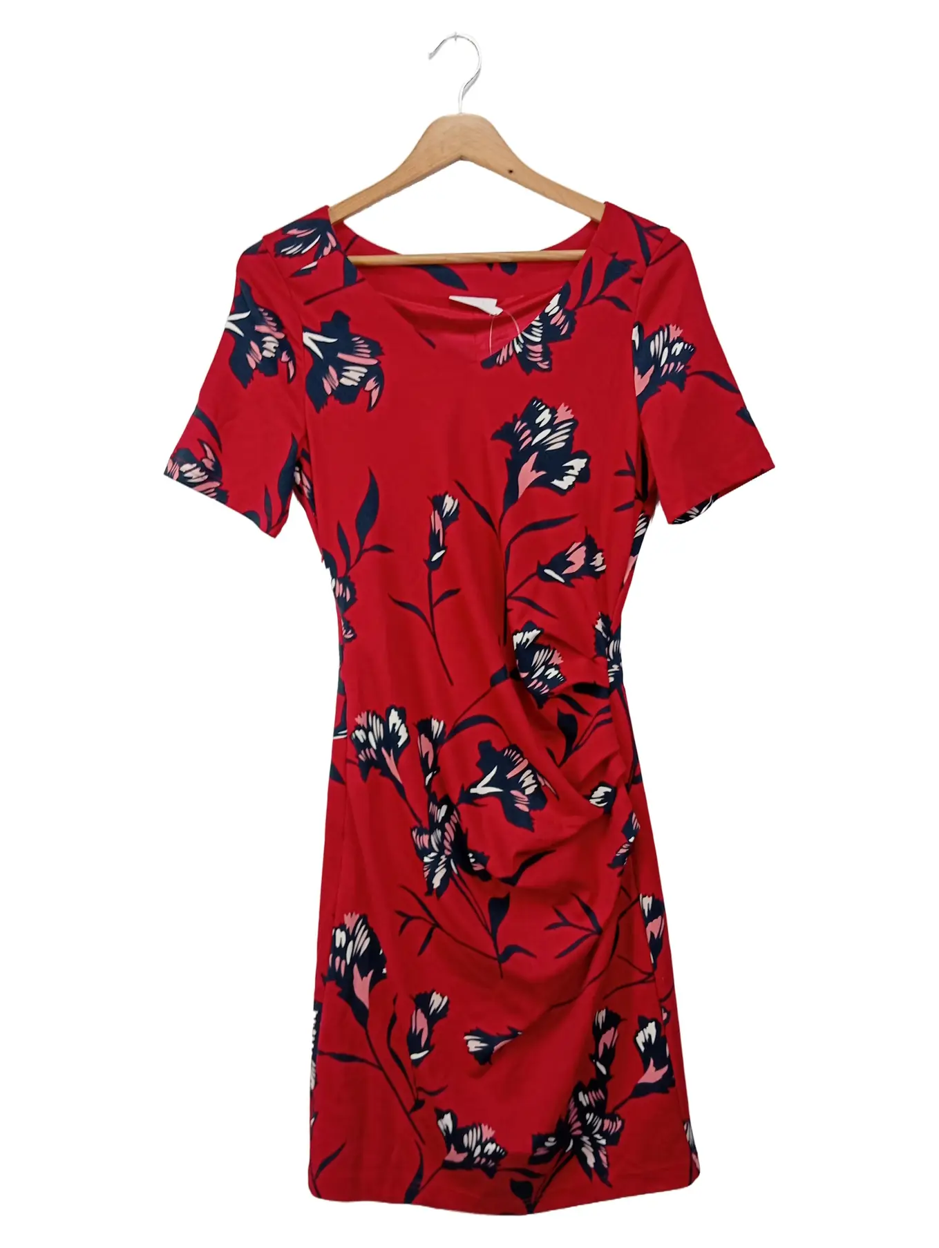 KAFFE Damenkleid Rot S Elegant Blumenmuster