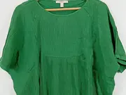 Vorschaubild 3 von Damen Bluse Gr. 38/M Grün Casual Strukturmuster