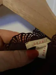 Vorschaubild 3 von Damen Spitzenbluse Kurzarm Bordeaux Lila Gr. S 36 Elegant