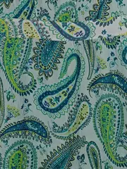 Vorschaubild 3 von Collection Damen Sommerkleid Paisley Seide Gr. 38 Türkis Grün